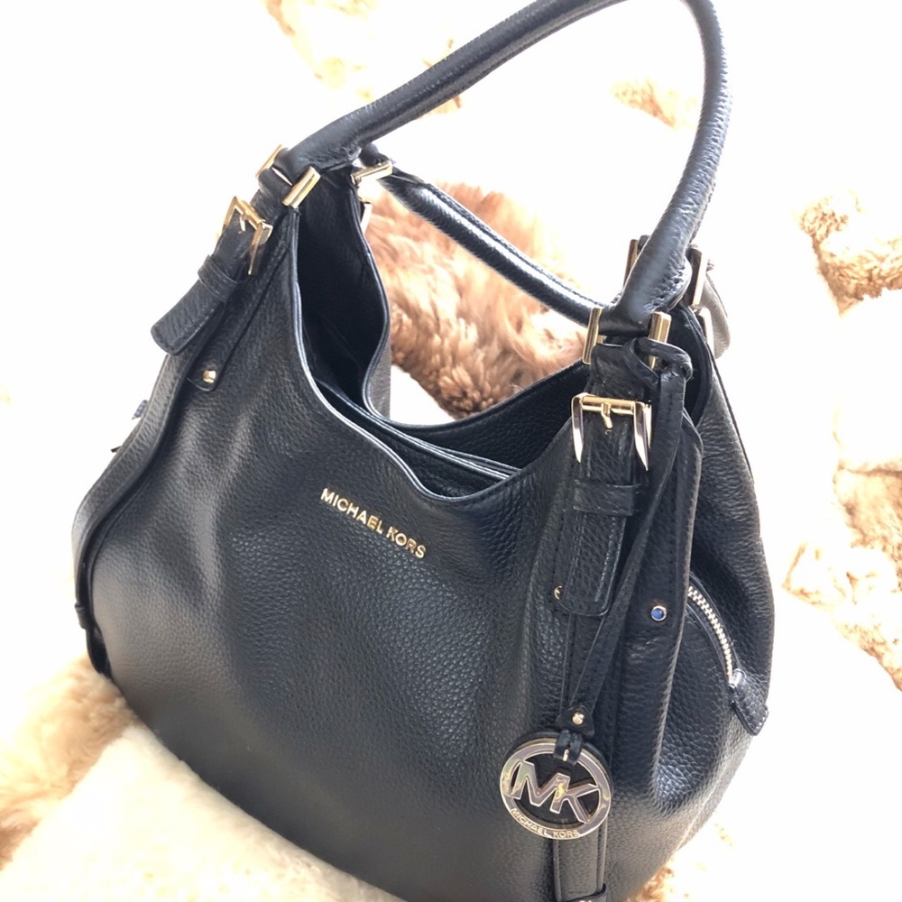 Michael Kors Bedford black leather shoulder bag